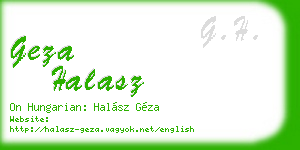 geza halasz business card